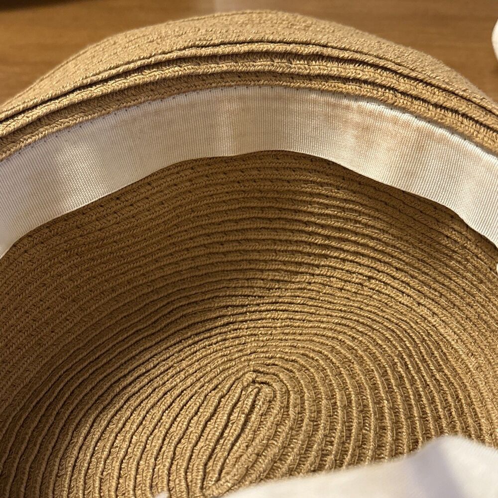 Women’s O/S Sun Beach Hat White Bow by San Diego Hat Company - Picture 8 of 8